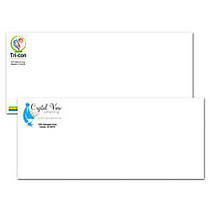 Full-Color Raised-Print Envelopes, #10, 4 1/8 inch; x 9 1/2 inch;, White Linen, Box Of 250