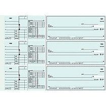 3-To-A-Page Checks, Style 41, 8 1/4 inch; x 3 1/24 inch;, 1 Part, Box Of 300