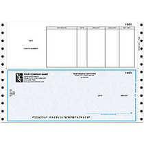 Continuous Accounts Payable Checks For Sage Peachtree;, 9 1/2 inch; x 6 1/2 inch;, 2 Parts, Box Of 250