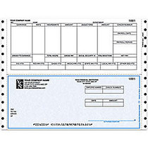 Continuous Payroll Checks For DACEASY;, 9 1/2 inch; x 7 inch;, 3 Parts, Box Of 250