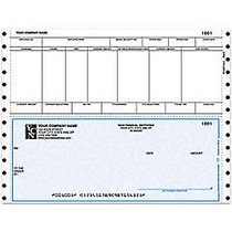 Continuous Payroll Checks For One Write Plus;, 9 1/2 inch; x 7 inch;, 1 Part, Box Of 250