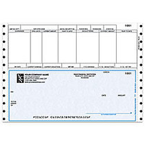 Continuous Payroll Checks For Sage Peachtree;, 9 1/2 inch; x 6 1/2 inch;, 1 Part, Box Of 250