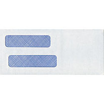 Tinted Self-Seal Double Window Envelopes, 3 5/8 inch; x 8 5/8 inch;, Box Of 250