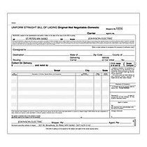 Bill Of Lading Forms, Long, 3-Part, 8 1/2 inch; x 7 inch;, Box Of 250