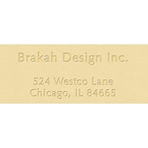 Engraved Brass Sign, 4 inch; x 10 inch;