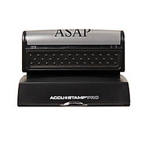 ACCU-STAMP; 50% Recycled PRO Pre-Inked Stamp With Microban;, 1 7/16 inch; x 2 15/16 inch; Impression