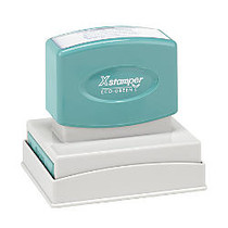ECO-GREEN Xstamper; Pre-Inked Medium Stamp, N22, 65% Recycled, 1 15/16 inch; x 2 15/16 inch; Impression