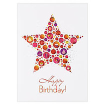 All-Occasion Cards, 5 5/8 inch; x 7 7/8 inch;, Birthday Star, 30% Recycled, Box Of 25