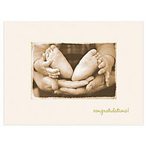 All-Occasion Cards, 7 7/8 inch; x 5 5/8 inch;, Baby Congrats, 30% Recycled, Box Of 25