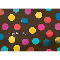 All-Occasion Cards, 7 7/8 inch; x 5 5/8 inch;, Birthday Polka Dots, Box Of 25