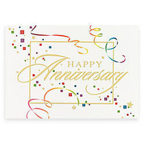 All-Occasion Cards, 7 7/8 inch; x 5 5/8 inch;, Swirls & Confetti, 30% Recycled, Box Of 25