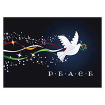 Personalized Economy Cards, 7 inch; x 5 inch;, Peace Soars, Box Of 25