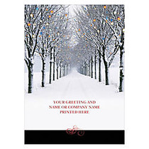 Personalized Front Imprint Holiday Cards, 5 5/8 inch; x 7 7/8 inch;, Light The Way, 30% Recycled, Box Of 25