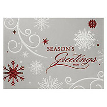 Personalized Front Imprint Holiday Cards, 7 7/8 inch; x 5 5/8 inch;, Let It Snow, 30% Recycled, Box Of 25