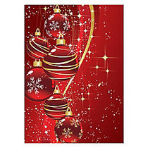 Personalized Holiday Card Favorites, 5 5/8 inch; x 7 7/8 inch;, Scarlet Snow , Box Of 25