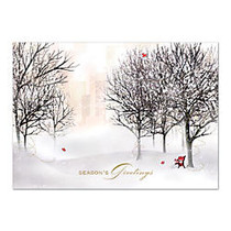 Personalized Holiday Cards, FSC Certified, 7 7/8 inch; x 5 5/8 inch;, 10% Recycled, Cardinal Haven, Box Of 25