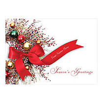 Personalized Identity Greeting Holiday Cards, 7 7/8 inch; x 5 5/8 inch;, Bejeweled, Box Of 25