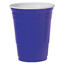 Solo; Plastic Party Cups, 16 Oz., Blue, Box Of 1,000