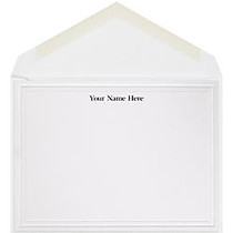 The Occasions Group Stationery Note Cards, 4 1/2 inch; x 6 1/4 inch;W, Flat, 2-Step Embossed Panel, White Matte, Box Of 25