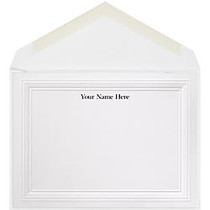 The Occasions Group Stationery Note Cards, 4 1/2 inch; x 6 1/4 inch;W, Folded, 3-Step Embossed Panel, White Matte, Box Of 25