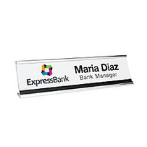 Custom Desk Sign With Holder, 2 inch; x 8 inch;