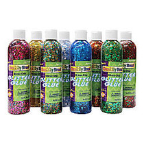 Creativity Street Glitter Chip Glue, 8 Oz, Assorted Colors, Pack Of 8