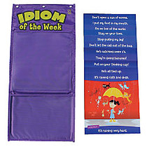 Learning Resources Idiom Of The Week Pocket Chart, 13 inch; x 28 inch;, Purple, Grade 3 - Grade 12
