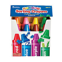 Learning Resources; Rainbow Sorting Crayons, 9 1/2 inch; x 2 1/2 inch;, Assorted Colors, Pre-K - Grade 2, Pack Of 8