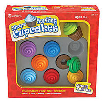 Learning Resources; Smart Snacks; Shape-Sorting Cupcakes, 2 inch; x 1 1/2 inch;, Assorted Colors, Grades Pre-K - 1, Pack Of 9