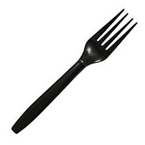 Highmark; Full-Size Plastic Forks, Black, Box Of 1000