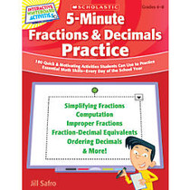 Scholastic 5-Minute Fractions & Decimals Practice