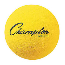 Champion Sports 4 inch; Foam Balls, Yellow, Pack Of 18