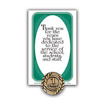 1 Year Of Service Lapel Pin, 5/8 inch;, Antique Gold