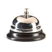 Ashley Productions Desk Call Bells, 3 inch;, Silver, Pack Of 5