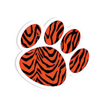 Ashley Productions Magnetic Whiteboard Erasers, 3 3/4 inch;, Tiger Paw, Pack Of 6
