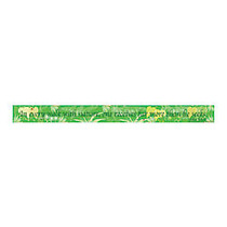 Barker Creek Straight-Edge Borders, 3 inch; x 35 inch;, Go Green Say It, Pack Of 12