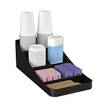 Mind Reader Trove 7-Compartment Coffee Condiment And Cup Organizer, Black