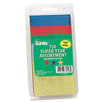 Eureka Presto-Stick Foil Stars, 1/2 inch; Size, Assorted Colors, Pack Of 750