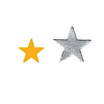 Eureka Presto-Stick; Foil Stars, 3/4 inch;, Gold, Pack Of 175