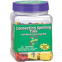 Eureka&trade; Learning Tool Tubs, Connecting Spelling Tiles, Pack Of 6