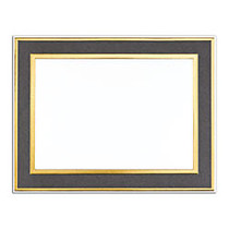 Great Papers! Foil And Embossed Framed Certificate, 8 1/2 inch; x 11 inch;, Black, Pack Of 15
