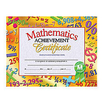 Hayes Publishing Certificates, Mathematics Achievement, 8 1/2 inch; x 11 inch;, Multicolor, Pre-K To Grade 12, Pack Of 30