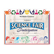 Hayes Publishing Certificates, Science Fair Participation, 8 1/2 inch; x 11 inch;, Multicolor, Pre-K To Grade 12, Pack Of 30