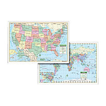 Kappa Map Group U.S. And World Wall Maps, 28 inch; x 40 inch;