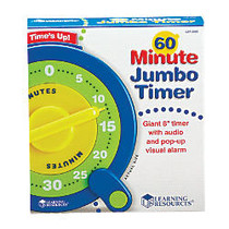 Learning Resources 60 Minute Jumbo Timer, Assorted, Pack Of 2