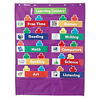 Learning Resources Classroom Centers Pocket Chart, 21 3/4 inch; x 28 1/2 inch;, Purple, Grade 1 - Grade 3