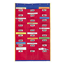 Learning Resources Organization Station; Pocket Chart, 45 inch; x 28 1/4 inch;, Red/Blue, Grade 1 - Grade 3