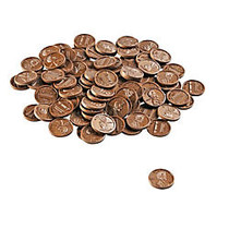 Learning Resources; Bulk Play Money, Pennies, 3/4 inch; x 3/4 inch;, Grades Pre-K - 8, Pack Of 100