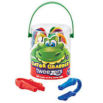 Learning Resources; Gator Grabber Tweezers, 4 inch;, Assorted Colors, Pre-K - Grade 1, Pack Of 12