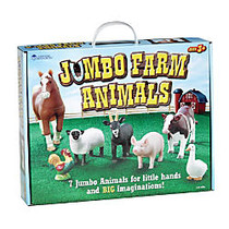 Learning Resources; Jumbo Farm Animals, Grades Pre-K - 3, Set Of 7